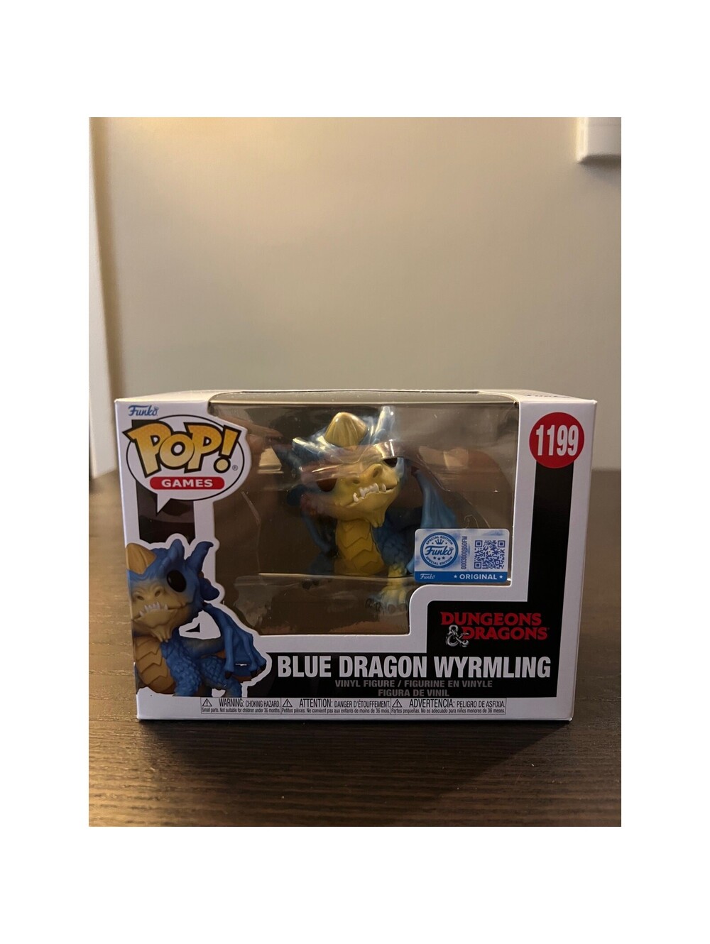 EXCLUSIVE Blue Dragon Wyrmling Funko Pop #1199 Dungeons & Dragons Games D&D EXC